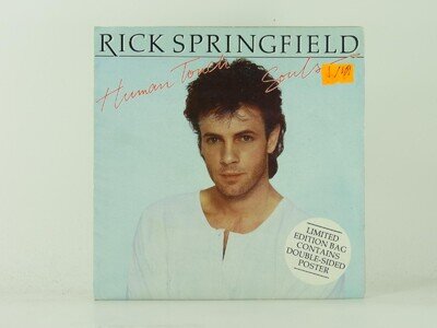 RICK SPRINGFIELD HUMAN TOUCH (DOUBLE SIDED POSTER) (50) 2 Track 7" Single includ