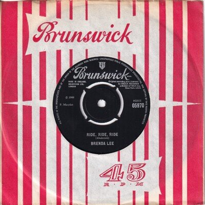 60s Pop BRENDA LEE ride ride ride 1966 UK 7" Vinyl 45 Mint