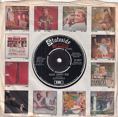 60s Pop Rock STEPPENWOLF magic carpet ride 1969 UK 7" Vinyl 45 Mint