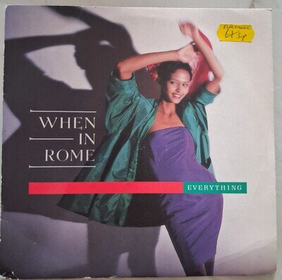 When In Rome - Everything (1988 7inch Vinyl Single) VG/VG