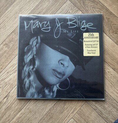 Mary J Blige My Life 3 x LP Vinyl 25th Anniversary Limited Edition Blue Vinyl NM
