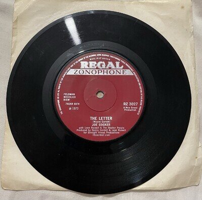 Joe Cocker the Letter 7" Vinyl Record