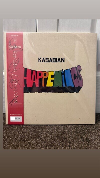 Kasabian - Happenings LP Ltd Assai Obi Strip SIGNED Red Vinyl