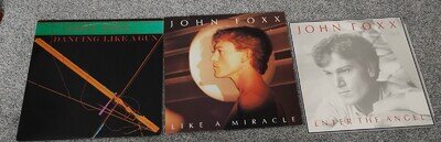 JOHN FOXX VINYL JOBLOT 3 X 12" SINGLES DANCING GUN, ENTER ANGEL, LIKE A MIRACLE