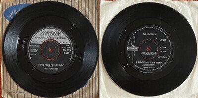The Ventures - Two 7" Singles - Theme From Silver City/Slaughter On Tenth Avenue