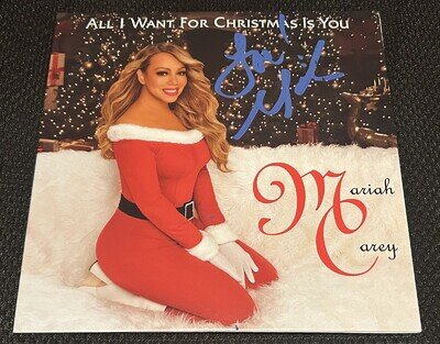 Mariah Carey All I Want For Christmas Is You Signed Autographed 7” Vinyl Single