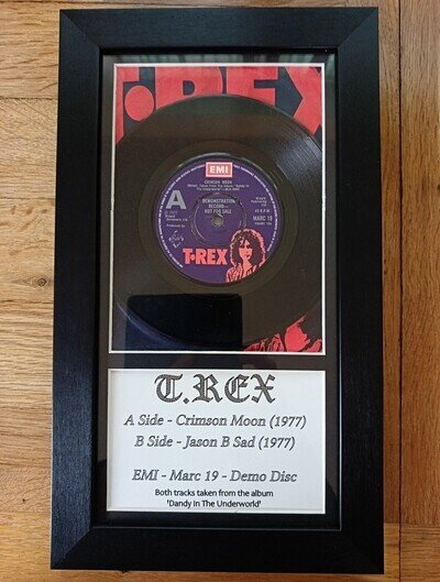 Marc Bolan /T. Rex - Crimson Moon Demo Vinyl Single Marc 19 in frame.