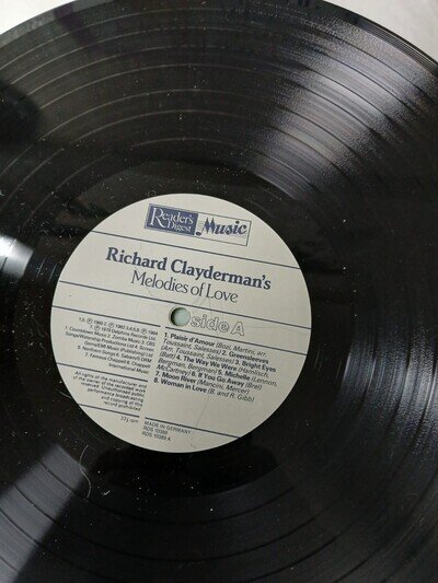 Richard Clayderman’s, Melodies Of Love 12" Vinyl LP Record