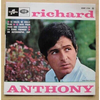 RICHARD ANTHONY LE SOLEIL NE BRILLE PLUS EP 1966 - 4 track EP - FRENCH