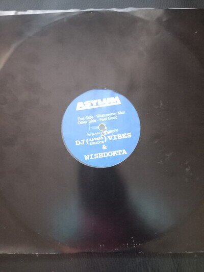 VIBES & WISHDOKTA OBSESSION / SING IT LOUD 12" VINYL ASYLUM001 MISPRESS OLDSKOOL