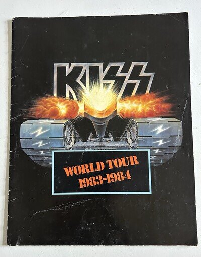 Kiss Lick It Up Tour Book 1983-84 With Poster