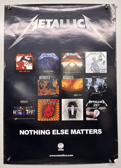 Metallica Poster Hetfield Ulrich Nothing Else Matters Original Vertigo 2010s