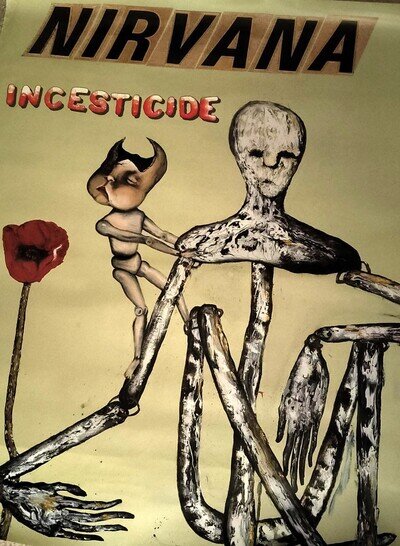 Nirvana Incesticide NOT FOR SALE Ltd Edition Promo Poster 1992 Geffen Sub Pop