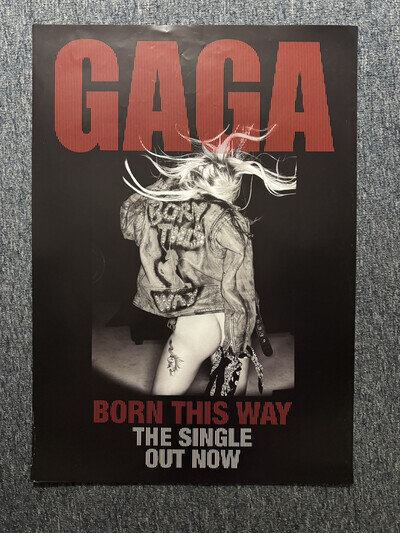 UNUSED 77x49cm BILLBOARD/RECORD STORE POSTER - LADY GAGA - BORN THIS WAY (2011)