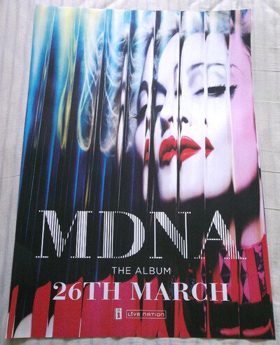 Madonna, MDNA The Album, Large Original UK Promo Poster 26th March 2012, 84x59cm