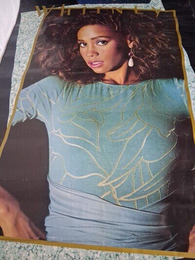 Whitney Houston Poster Original Retro Winterland Productions 1986 Nippy 24"x36"