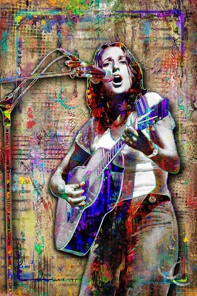 Joan Baez 24x36inch Poster, Joan Baez Tribute Pop Art Print Free Shipping US