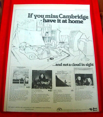Dave Swarbrick/John Renbourn/S.Grossman+ ORIG 1978 Press/Mag ADVERT Poster-Size