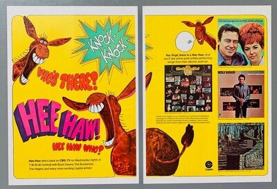 HEE HAW COUNTRY TELEVISION TV SHOW 1969 POSTER ADVERT BUCK OWENS MERLE HAGGARD