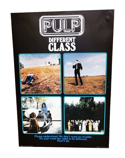 PULP Poster Different Class 1996 Original Official UK Pyramid Posters vintage NM