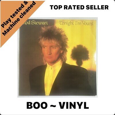 ROD STEWART - TONIGHT I'M YOURS VINYL LP + INNER LYRIC SLEEVE EX / VG+ CON