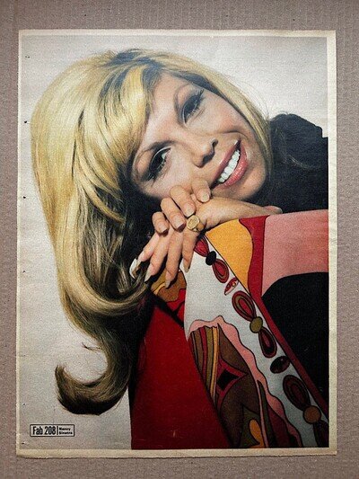 NANCY SINATRA FAB 208 VINTAGE PIN UP POSTER SIZED original FAB 208 pin-up from 1