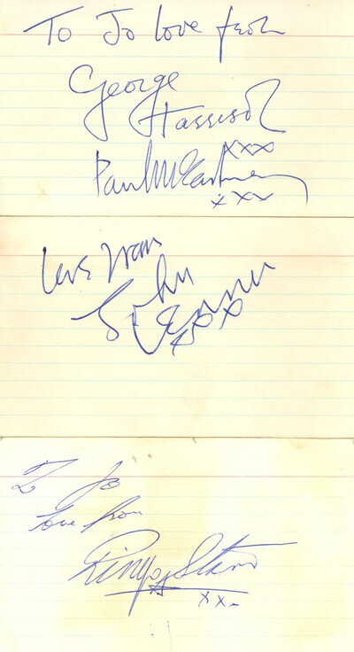 The Beatles 1963 Autographs