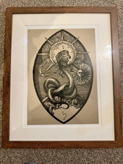 Large Abraxas Artwork Print Poster Framed Carl Jung