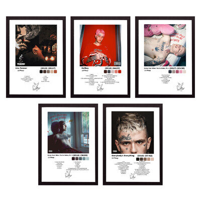 LIL PEEP RAPPER ARTIST ALBUM POSTER SIGNED AUTOGRAPH ART PALETTE MUSIC GIFT