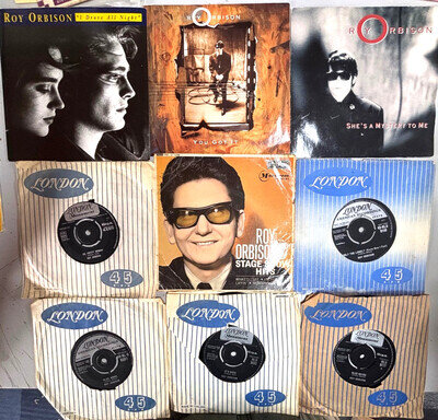 JOB LOT 9 x ROY ORBISON X 7" RECORDS (SEE TITLES BELOW)