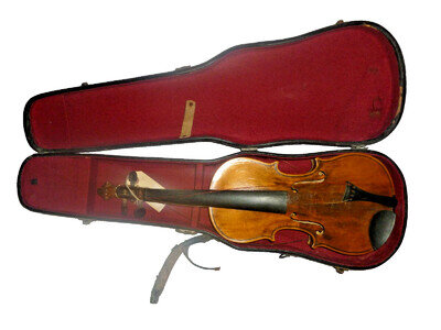 Antique Kids Violin Stradivarius Model Ant Made In Germany With Case RARE