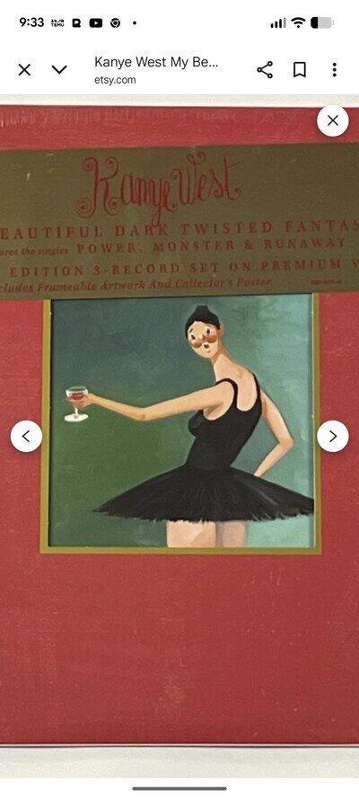 Kanye West My Beautiful Dark Twisted Fantasy Vinyl LP 3x Deluxe Edition