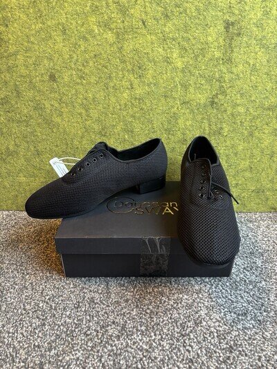 Men Ballroom Split Rubber sole Latin Dance practice shoes Black Uk8 Sports Mesh