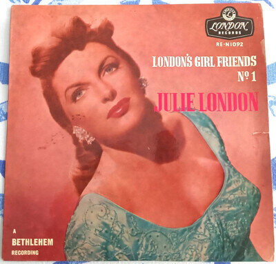 JULIE LONDON, LONDON'S GIRL FRIENDS No. 1, 1957 LONDON LABEL EP, EASY, EX+ / EX-