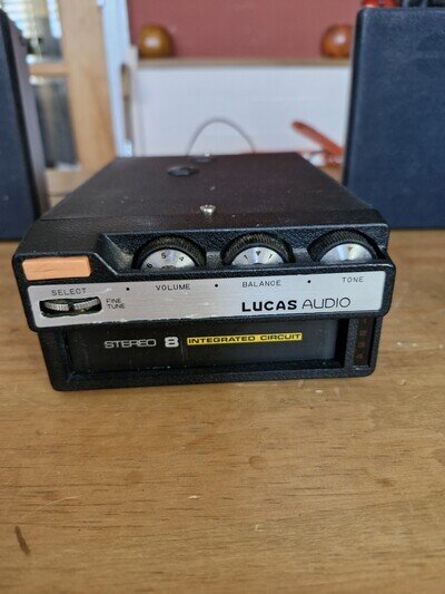 Working Lucas Audio Vintage Car Stereo Player 8 Track, Made in Japan