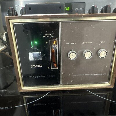 ULTRA RARE WORKING MAYFAIR 484 8 & 4 Track Tape Player For Restoration