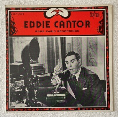 EDDIE CANTOR ~ RARE EARLY RECORDINGS ~ 1977 US 12-TRACK VINYL LP RECORD
