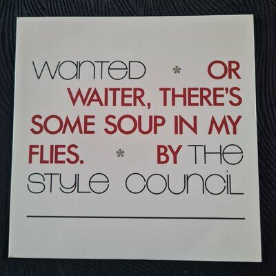 The Style Council/Paul Weller-Wanted 7" Vinyl Record EX 1987