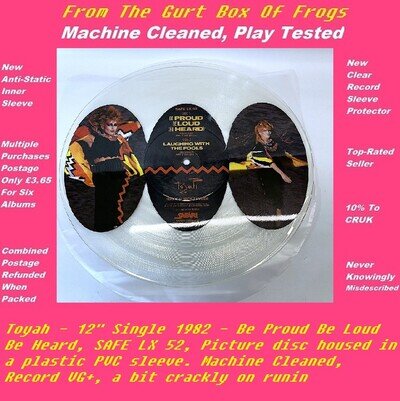 Toyah - 12" SNGL 1982 Be Proud Be Loud Be Heard SAFE LX 52 Picture Disc - VG+