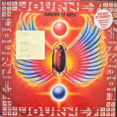 Journey Greatest Hits Vinyl Record VG+/VG CBS 463149 1 1988
