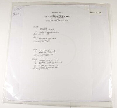 SABBAT HISTORY OF A TIME TO COME 2LP BLACK VINYL TEST PRESSING BOB 2008 RM