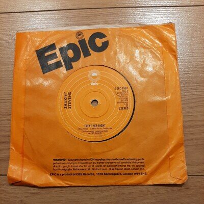 Shakin' Stevens - Treat Her Right / I Don't Want no Other Baby. UK 1979 Epic EX