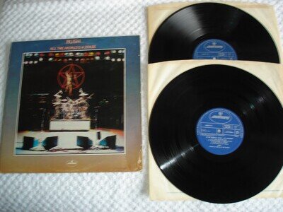 RUSH ALL THE WORLDS A STAGE 2x VINYL LP ORIGINAL PRESS MERCURY 6372 015 VG+ 1976