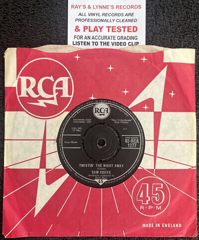 Sam Cooke – Twistin' The Night Away 7'' Vinyl 1962 1st CLEANED/TESTED EX VIDEO