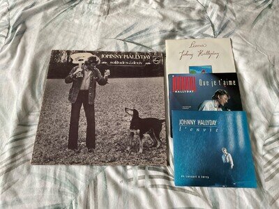 JOHNNY HALLYDAY - SOLITUDES A DEUX 1978 PHILIPS LP + x3 7” SINGLES