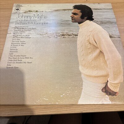 Johnny Mathis Sings Bacharach & Kaempfert Vinyl Record LP