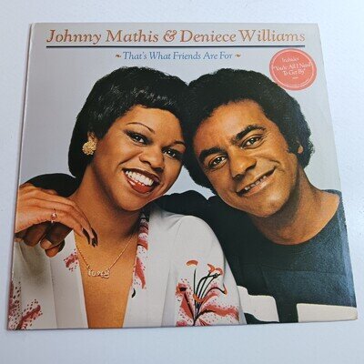 Johnny Mathis & Deniece Williams That's What Friends Are For 1978 VINYL LP EX