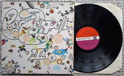 Led Zeppelin 3 1970 Original Ex to VG Yardbirds Robert Plant Jimmy Page No Wheel