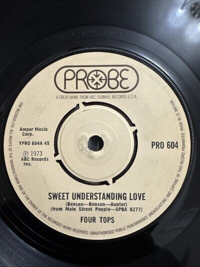 four tops - sweet understanding love 7 inch vinyl single