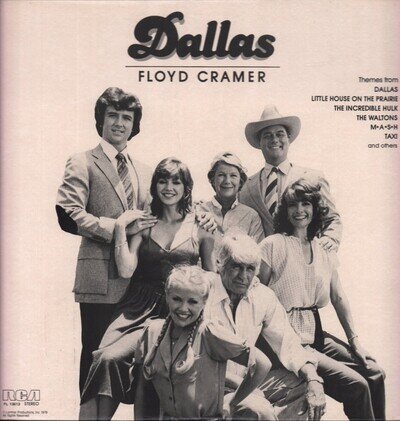 Floyd Cramer Dallas LP vinyl UK Rca 1980 black label design PL13613